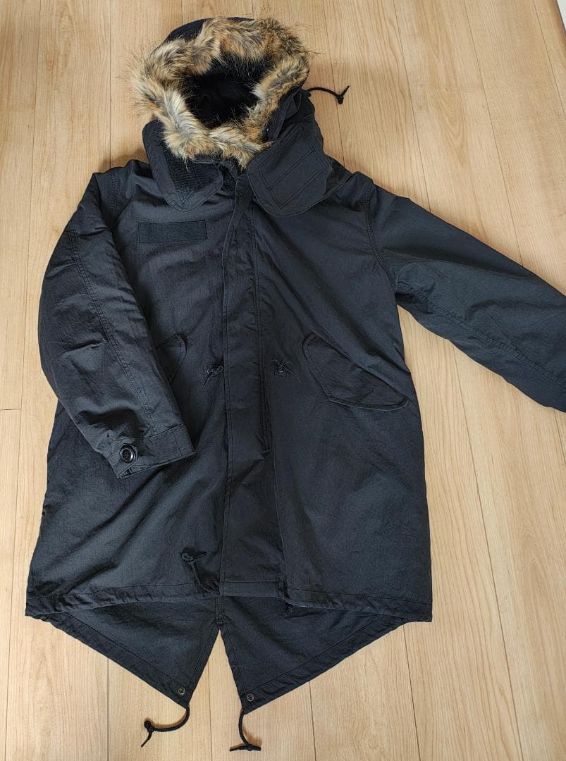 HOUSTON ヒューストン M-65パーカー ブラック