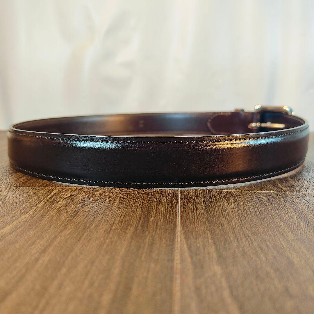 【極艶極上品】ホワイトハウスコックス　英国製ブライドルレザー 高級ドレスベルト