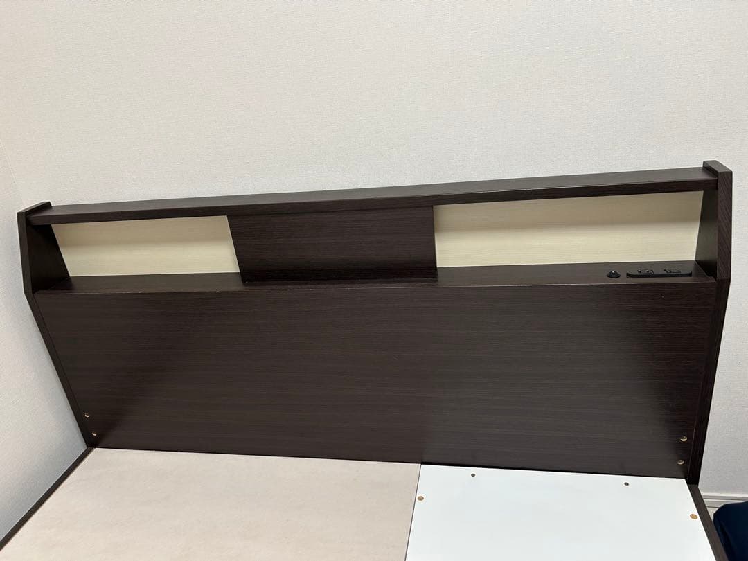 ニトリ　収納付ダブルベッドフレーム　マットレス付