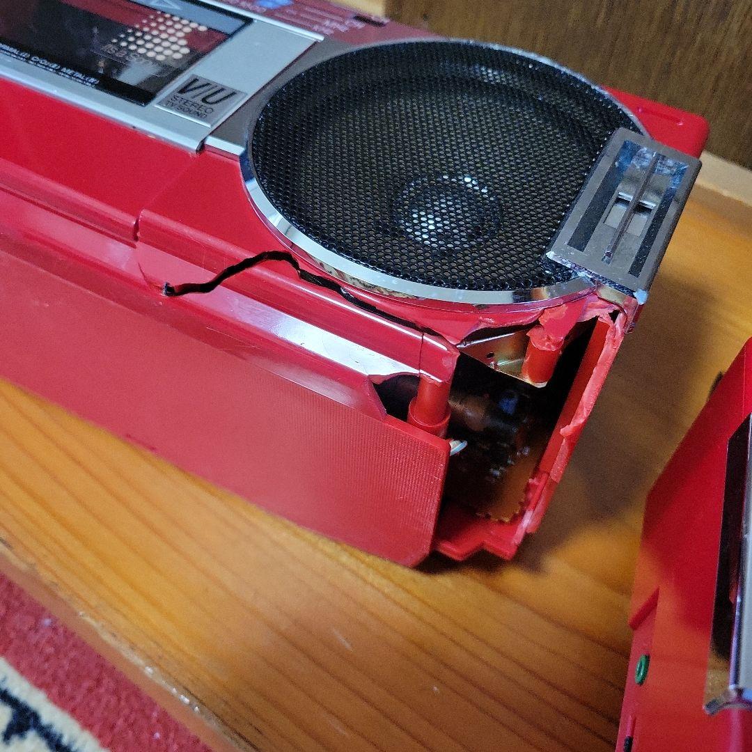 【２台セット】SONY ダブルカセットラジカセ レッドSFS-W90