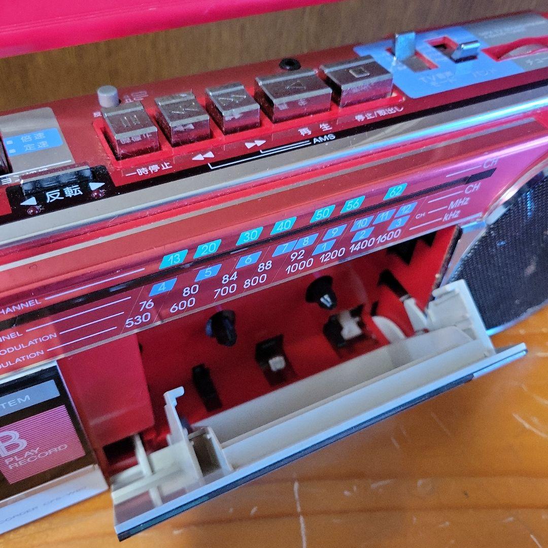 【２台セット】SONY ダブルカセットラジカセ レッドSFS-W90