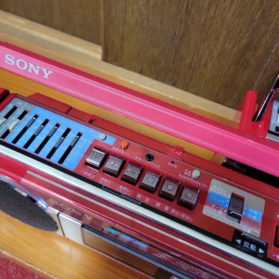 【２台セット】SONY ダブルカセットラジカセ レッドSFS-W90