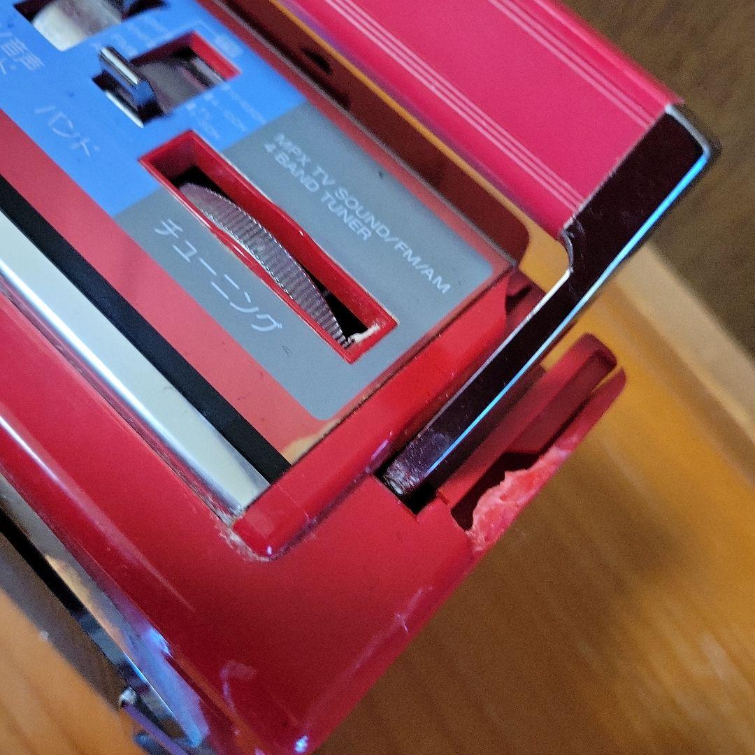 【２台セット】SONY ダブルカセットラジカセ レッドSFS-W90