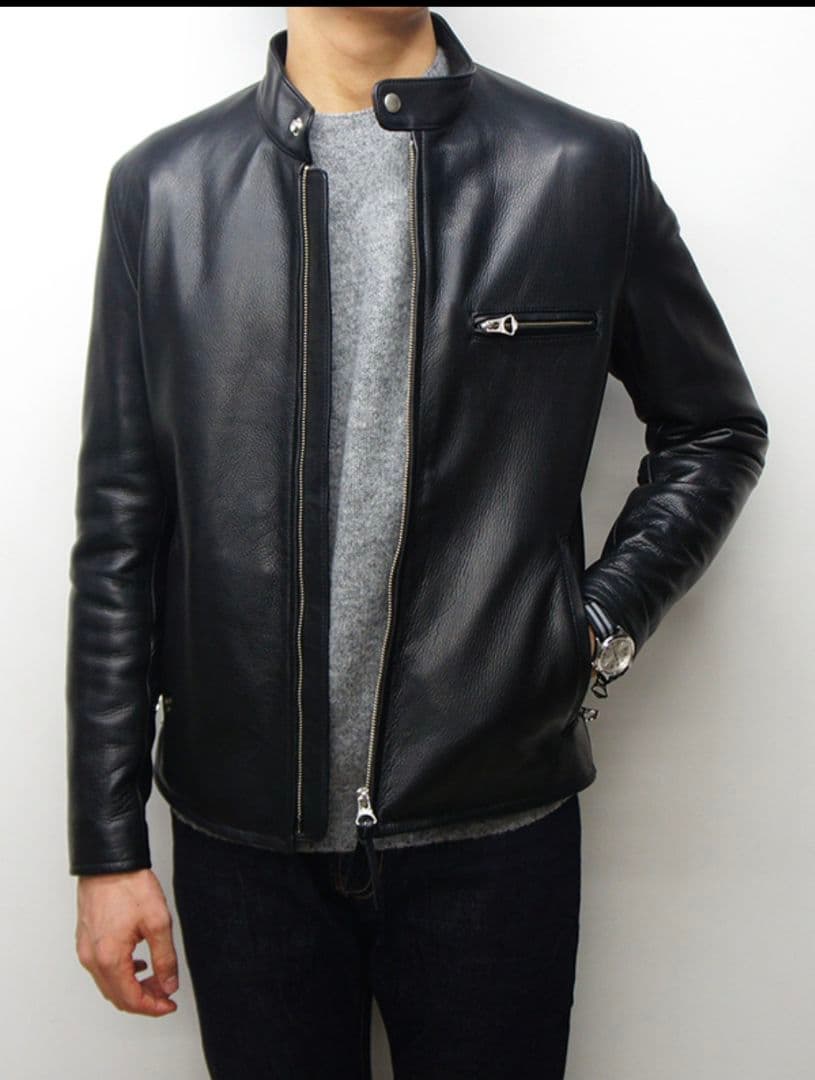 【美品】 Y'2 LEATHER　 SINGLE RIDERS　黒　サイズ42