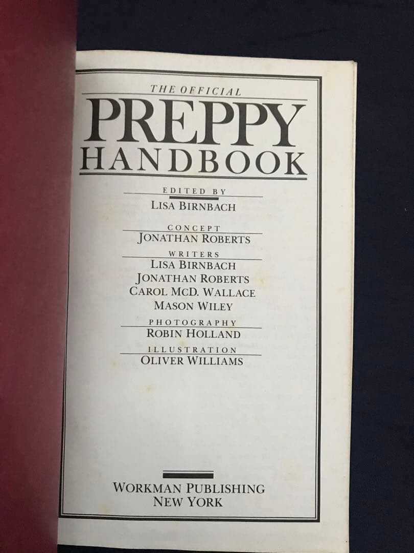プレッピー「THE OFFICIAL PREPPY HANDBOOK」✳︎原書