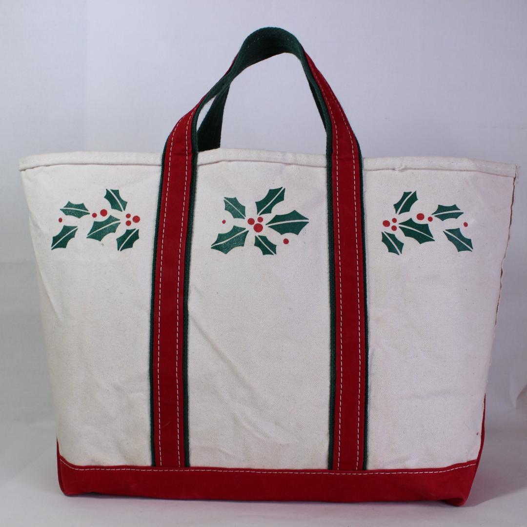 レア LLbean ヒイラギ トート バッグ ラージ クリスマス 根岸 USA