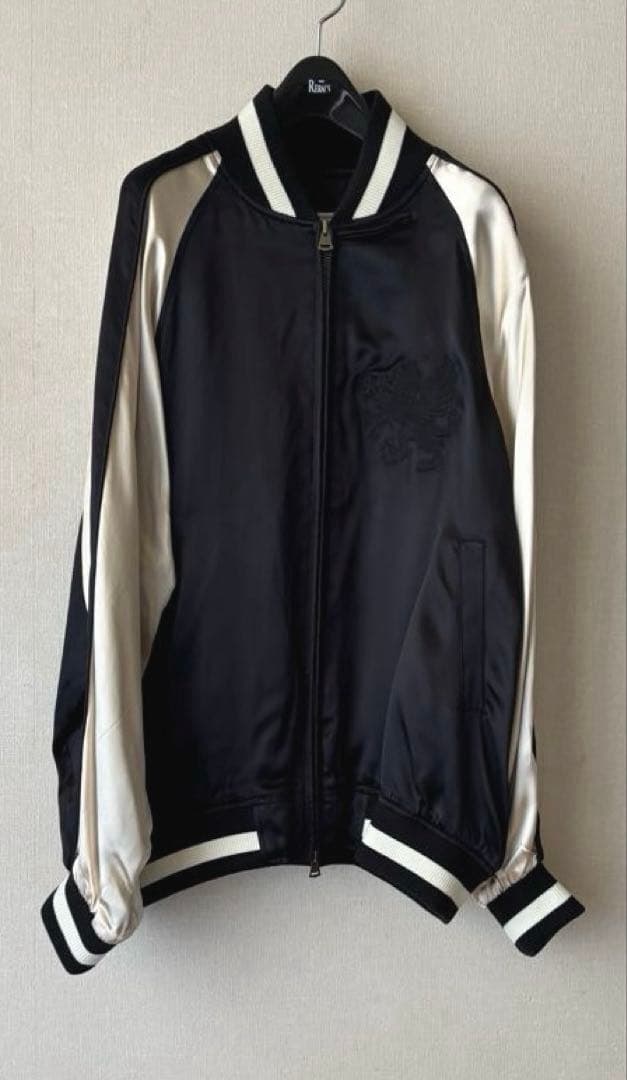 〈COUTURE D`ADAM〉別注バイカラーサテンジャケット/ブラック