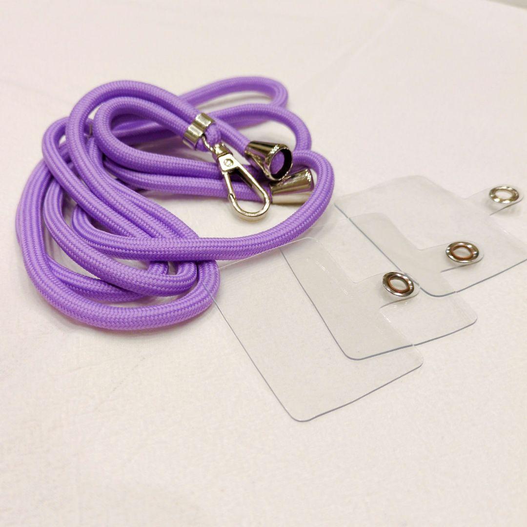 * スマホ ストラップ パープル 紫 ネックストラップ 可愛い おしゃれ