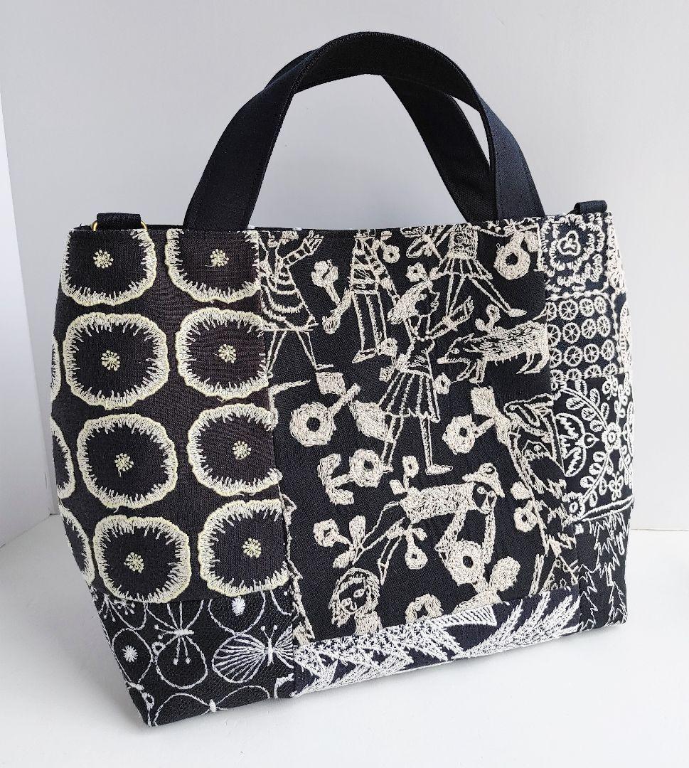 ミナペルホネン　neighborhood　パッチワーク2wayパニーニ風バッグ