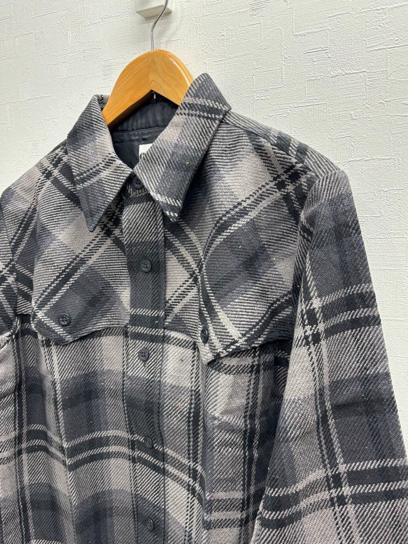 A BATHING APE NFS限定ラブジェネチェックネルシャツLエイプ