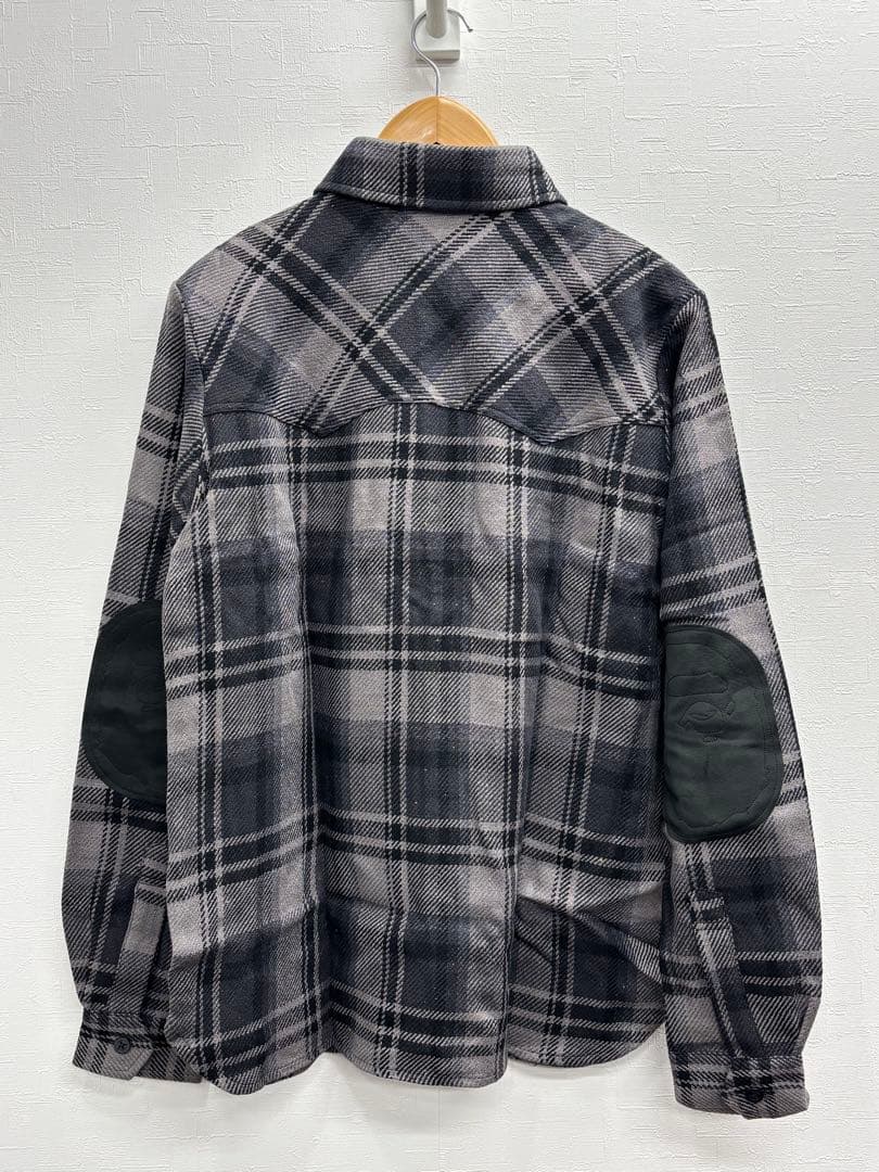 A BATHING APE NFS限定ラブジェネチェックネルシャツLエイプ