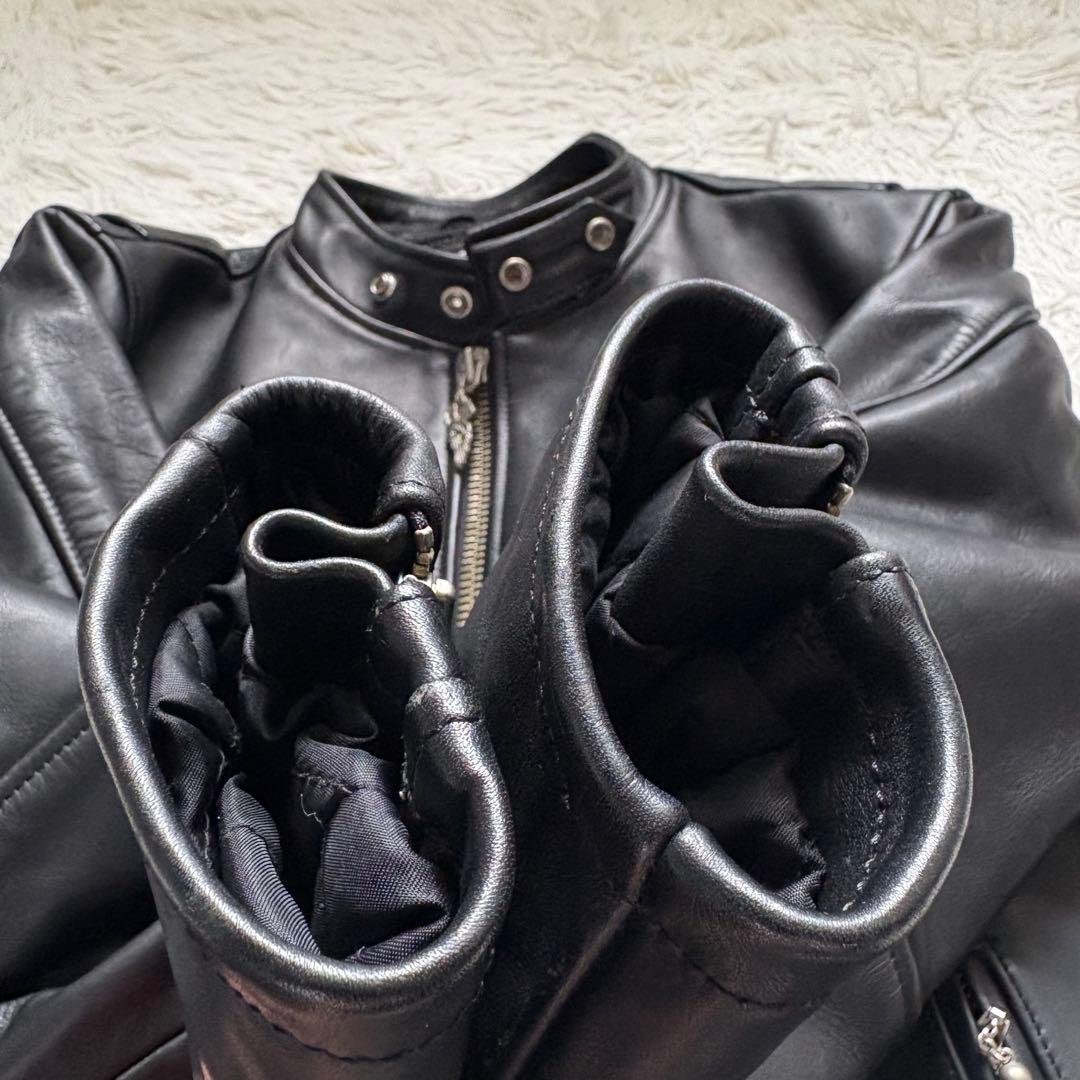 美品【ハーレーダビッドソン】シングルライダースジャケット 革ジャン　XL