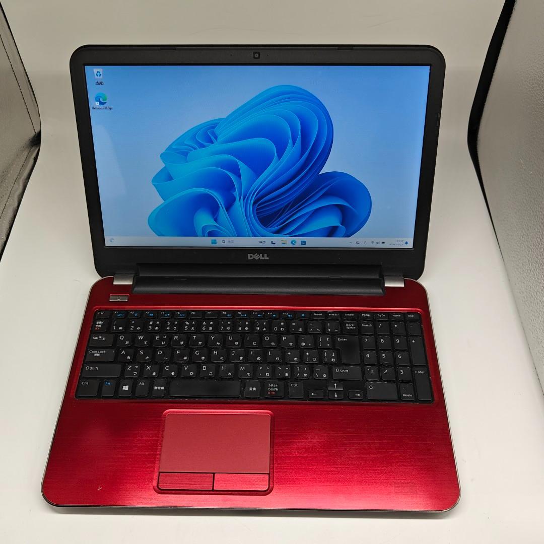 【DELL】高性能i7 SSD256GB 8GB レッド ノートPC