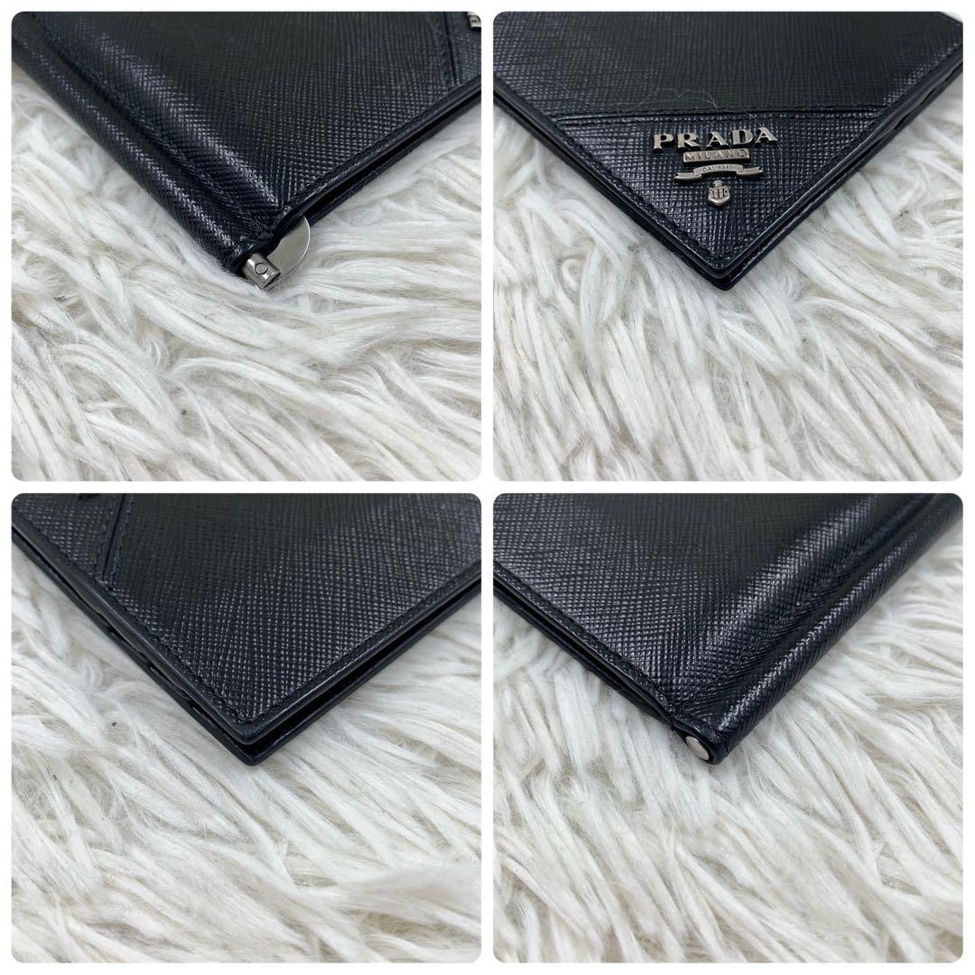 【✨未使用級✨】 プラダ メタルロゴ マネークリップ ブラック