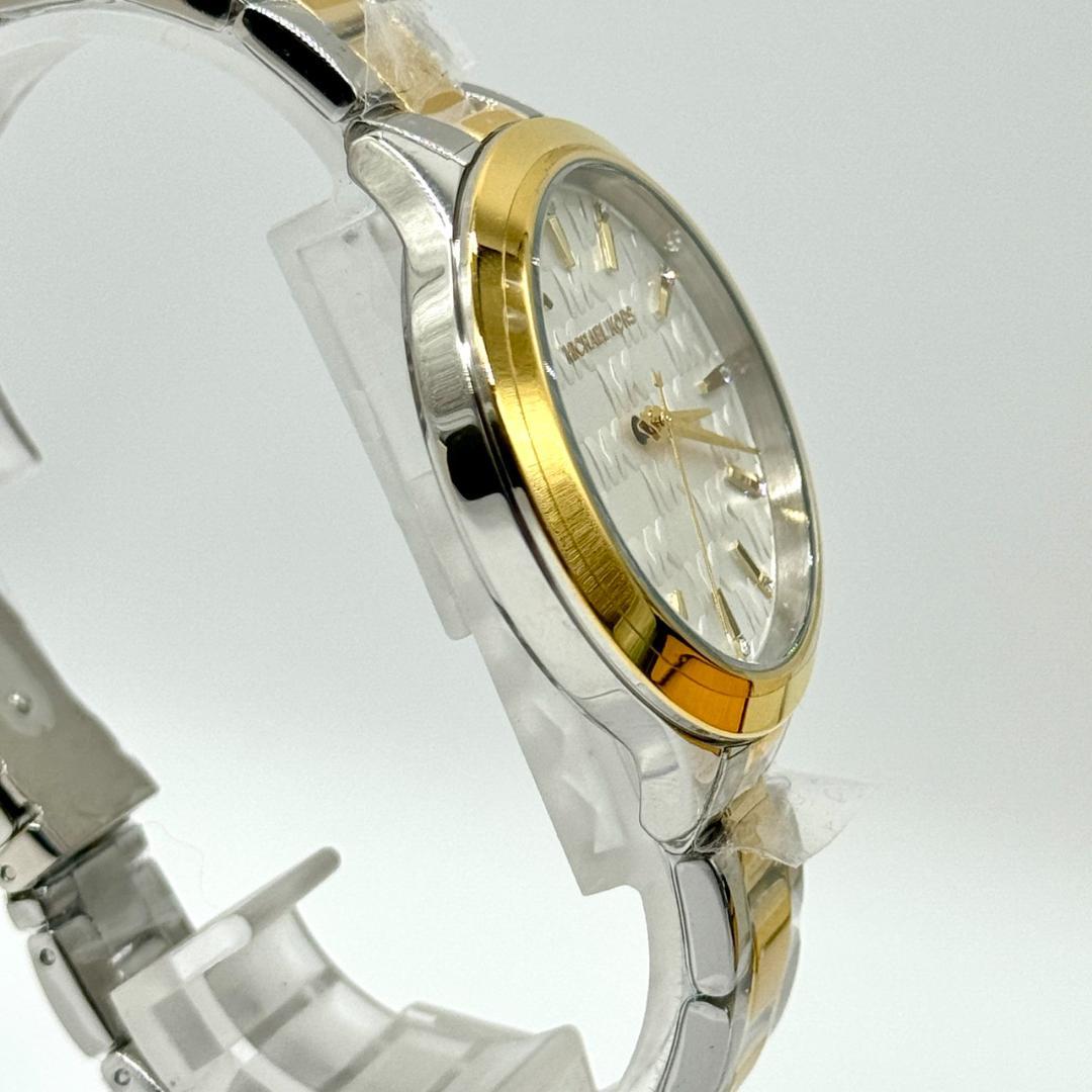 未使用 稼働品 MICHAEL KORS 腕時計 シルバー文字盤 3針 箱付き