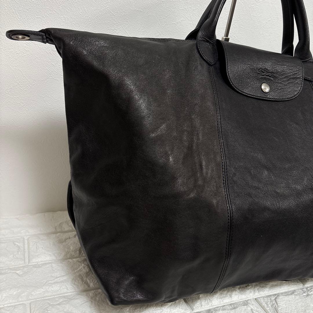 ▪️ Longchamp オールレザー　ボストンバッグ　レザーバッグ