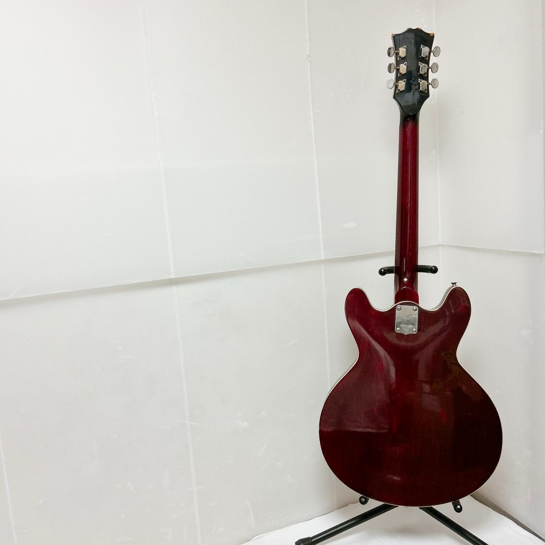 美品 Goldon セミアコギター ビザール アコースティックギター 赤