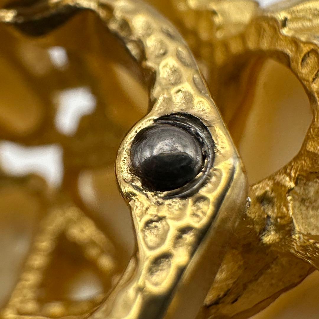 【希少】BOUCHER ブーシェ ブローチ リーフ フェイクパール ゴールド