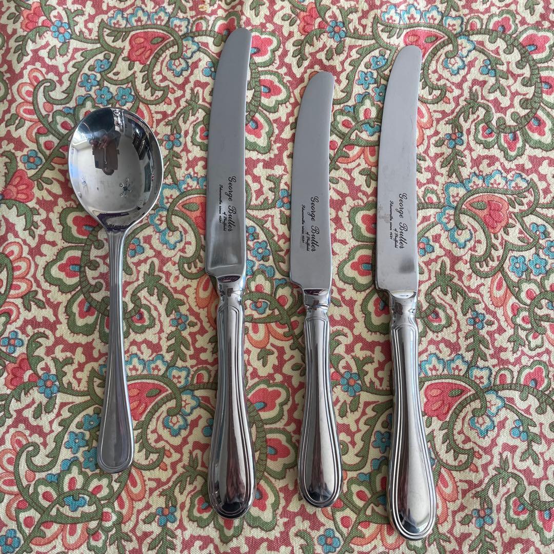 英国製　ジョージバトラー　アーサープライス　カトラリーセット　47本