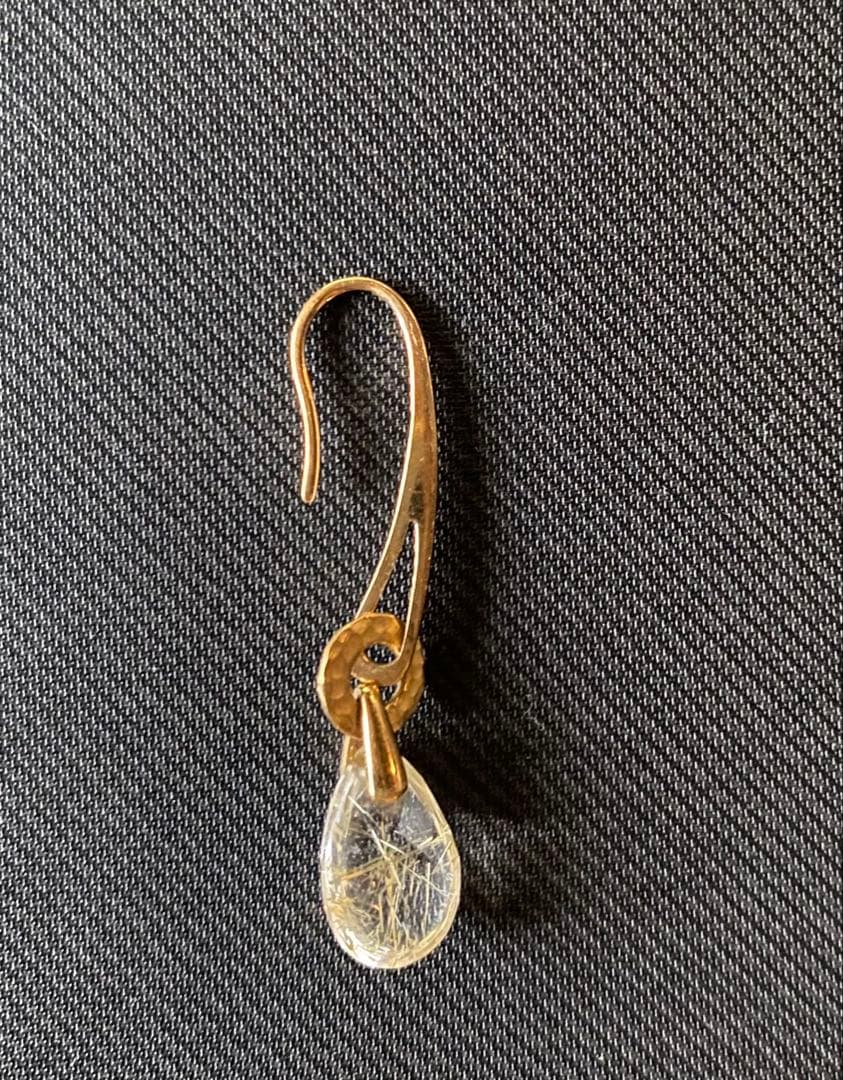 m*y様 ルチルクウォーツ／ゴールドのピアス