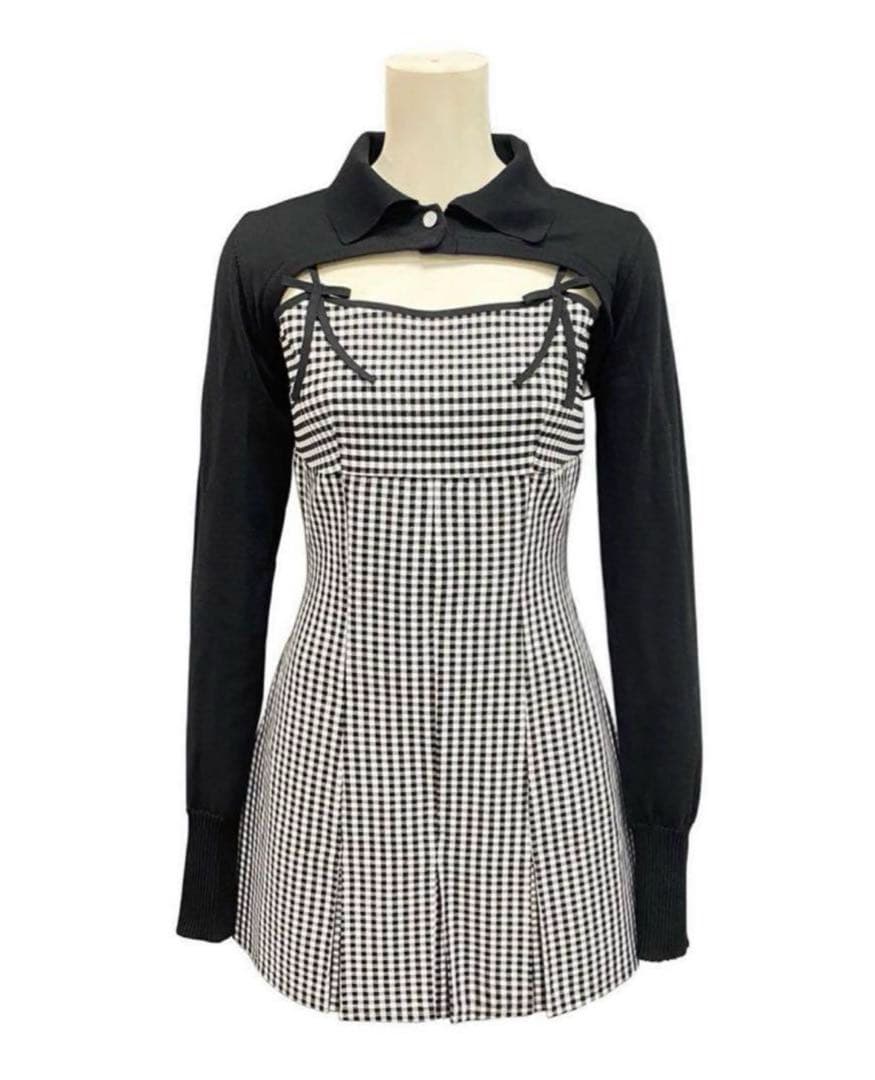 ギンガムチェックワンピースセット