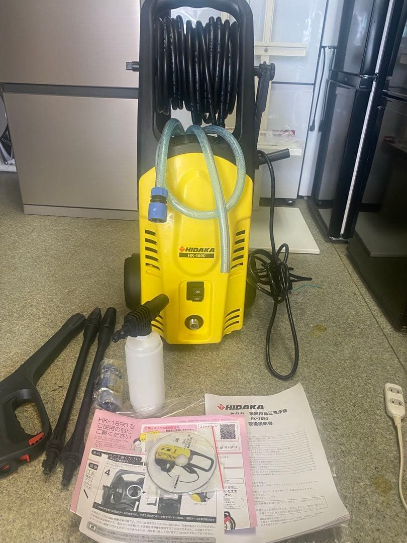 ヒダカHIDAKA 高圧洗浄機 HK-1890 東日本仕様50Hz 付属品セット