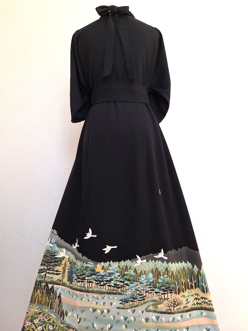 着物リメイクワンピース3692