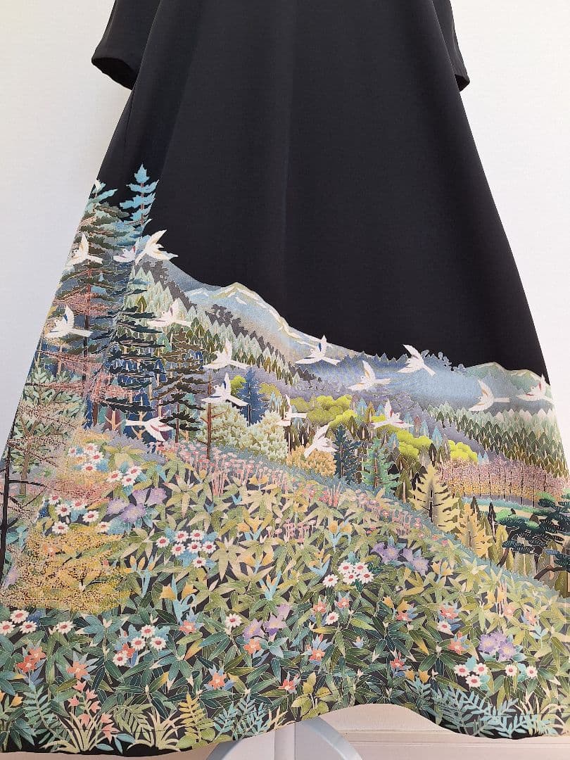 着物リメイクワンピース3692