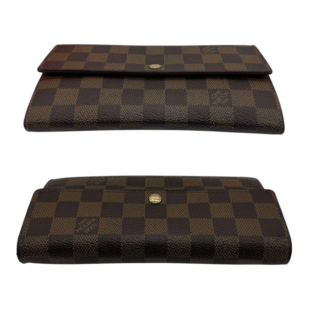 ルイヴィトン　ポルトモネクレディ　ダミエ　長財布　ブラウン　茶色　N61724
