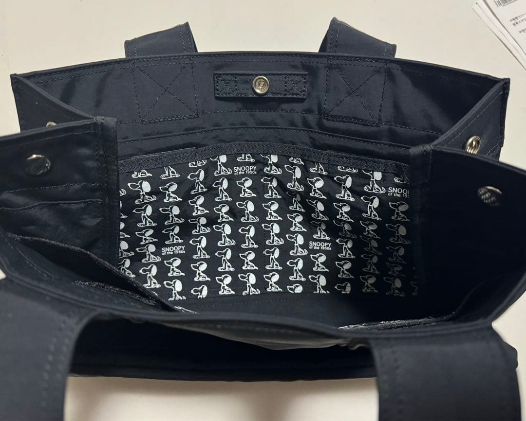 L*i様 PORTER コラボ限定トートバッグ 黒スヌーピー柄