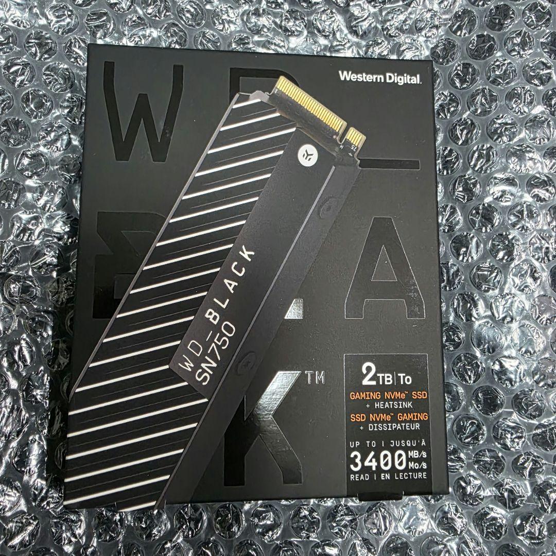 WD_BLACK SN750 2TB NVMe SSD ヒートシンク付き