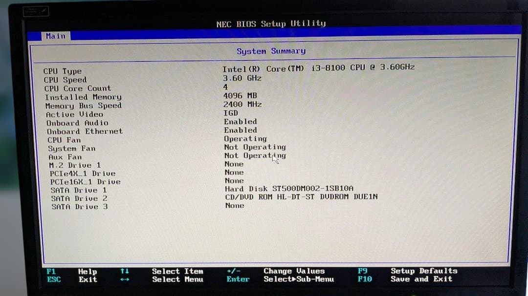 NEC Mate Corei3-8100,4GB,500GB Win11正式対応