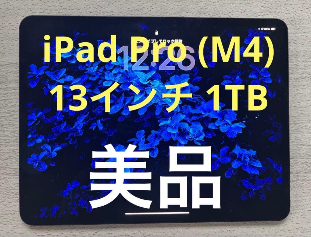 【美品】iPad Pro (M4)13インチ 1TB スペースブラック箱付き
