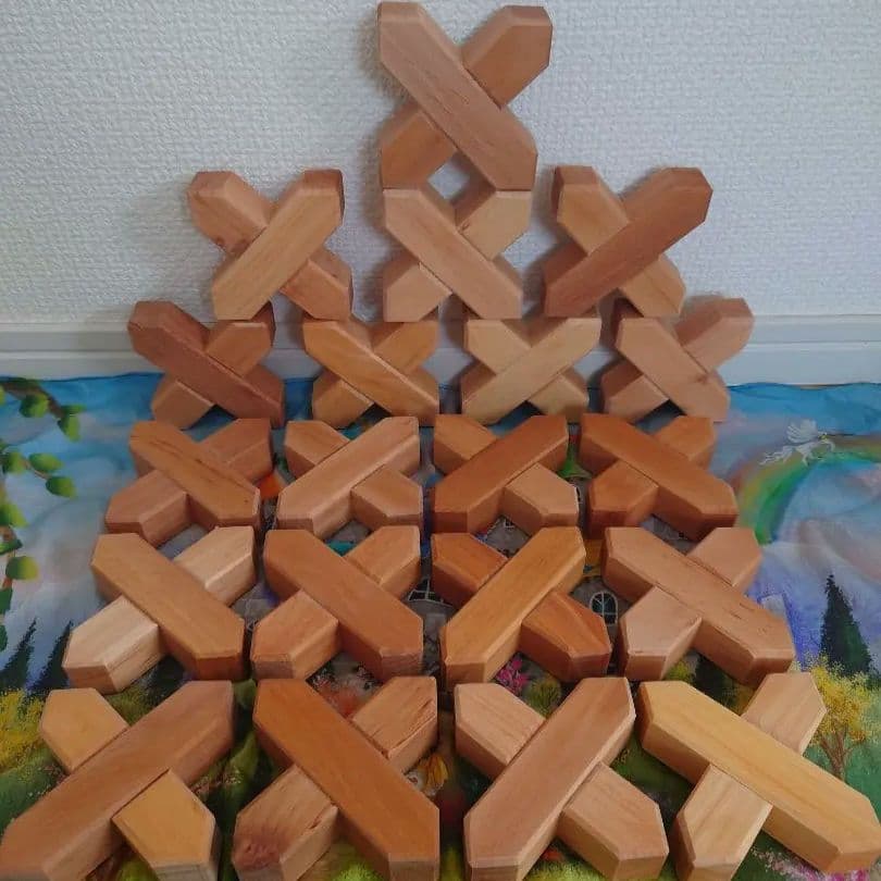 バウシュピール Xブロック 20個セット 木製 積み木 知育玩具