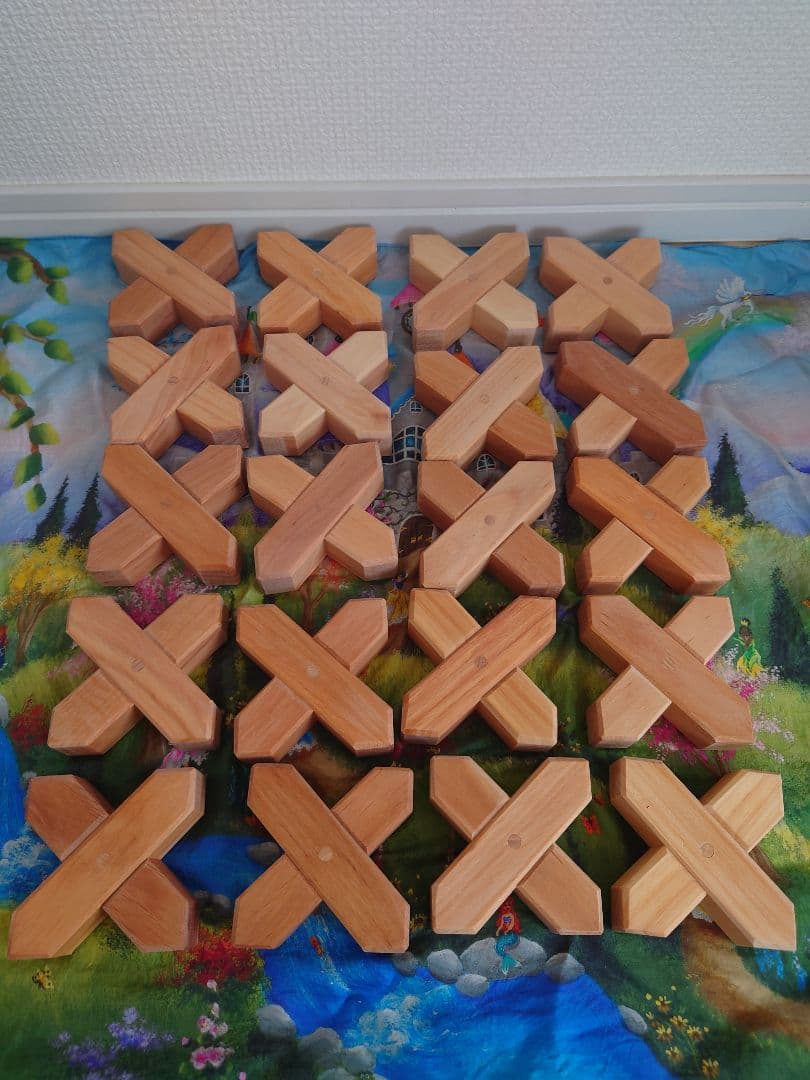 バウシュピール Xブロック 20個セット 木製 積み木 知育玩具