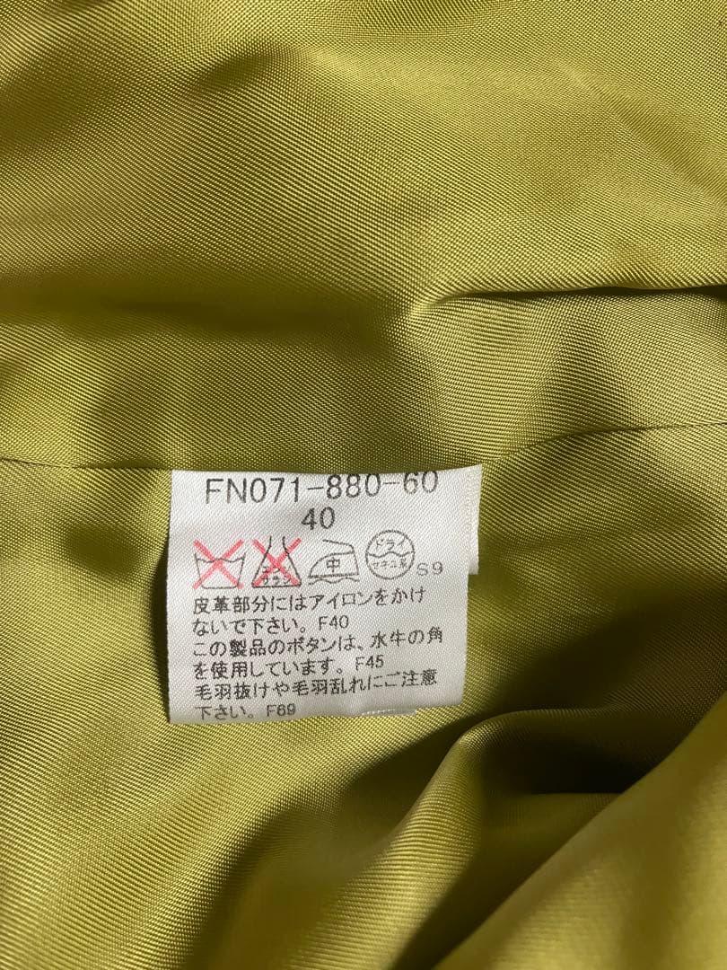 Burberry ダッフルコート 若草色 ウール　フード付き　Size40