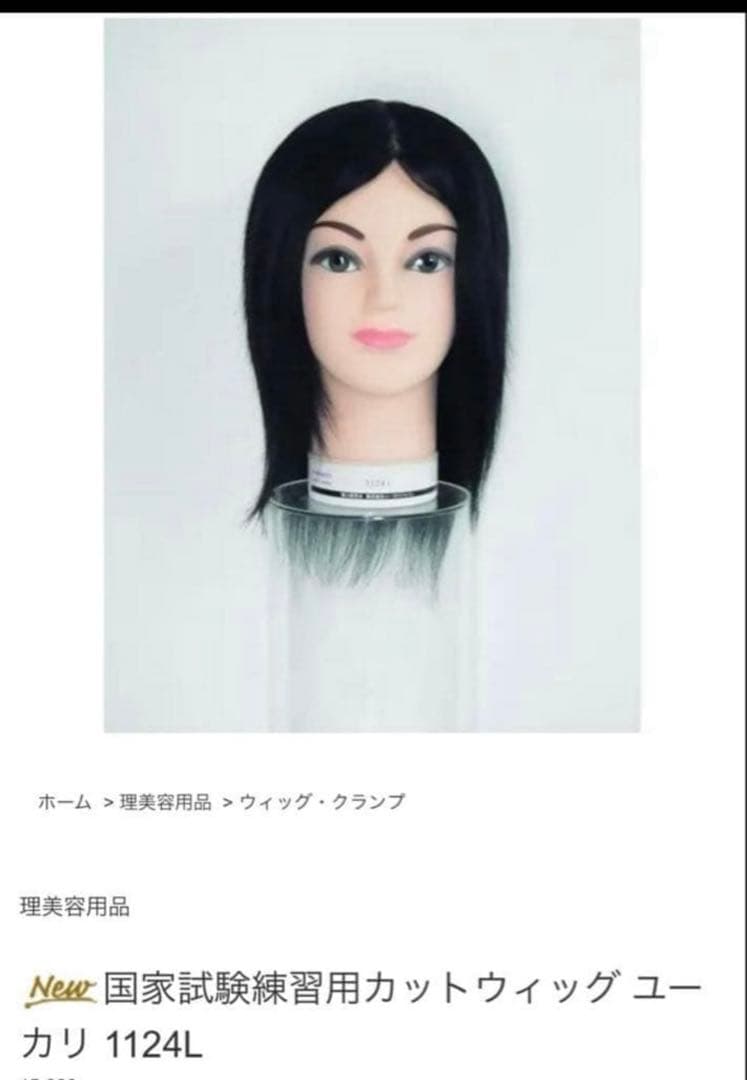 国家試験練習用ウィッグ 5体 ユーカリ1124L