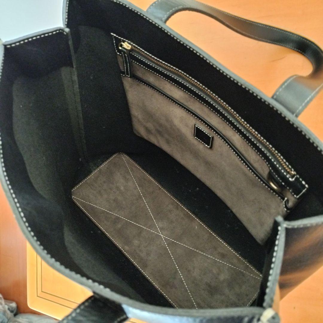 土屋鞄 Diario ディアリオ メンズ レザー トートバッグ 黒