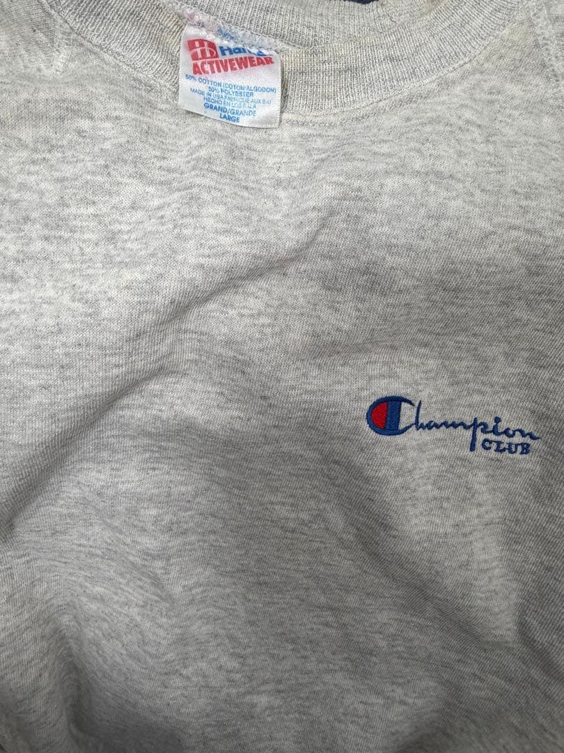y*u様 80s USA製 Hanes Champion刺繍 スウェット L 霜