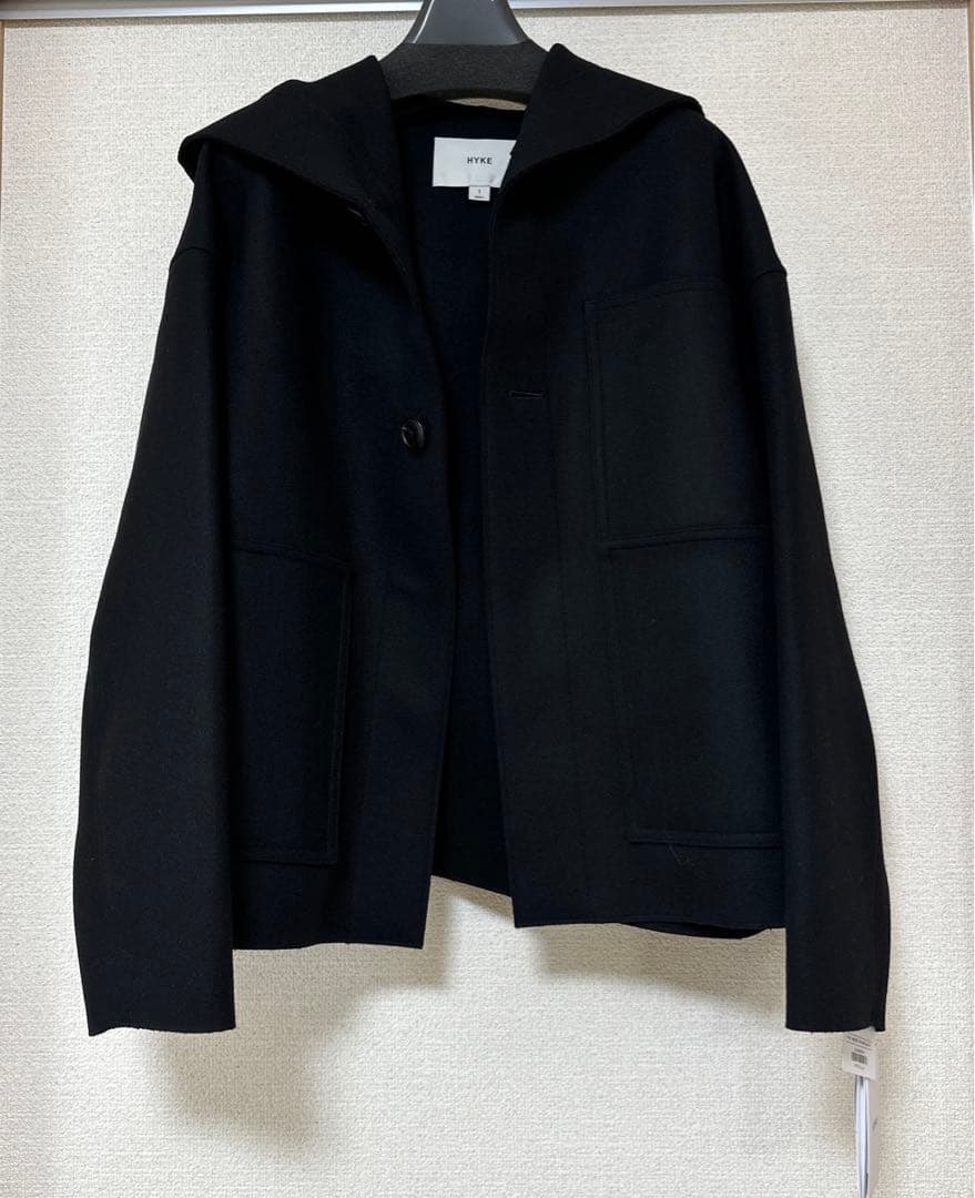【HYKE(ハイク)】WORK JACKET ショート　ブラック　新品