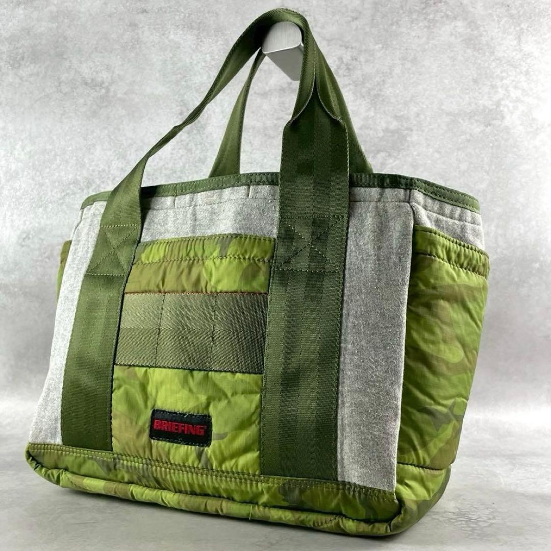 M*y様 美品 BRIEFING トートバッグ 迷彩 カモフラ キルティング パ