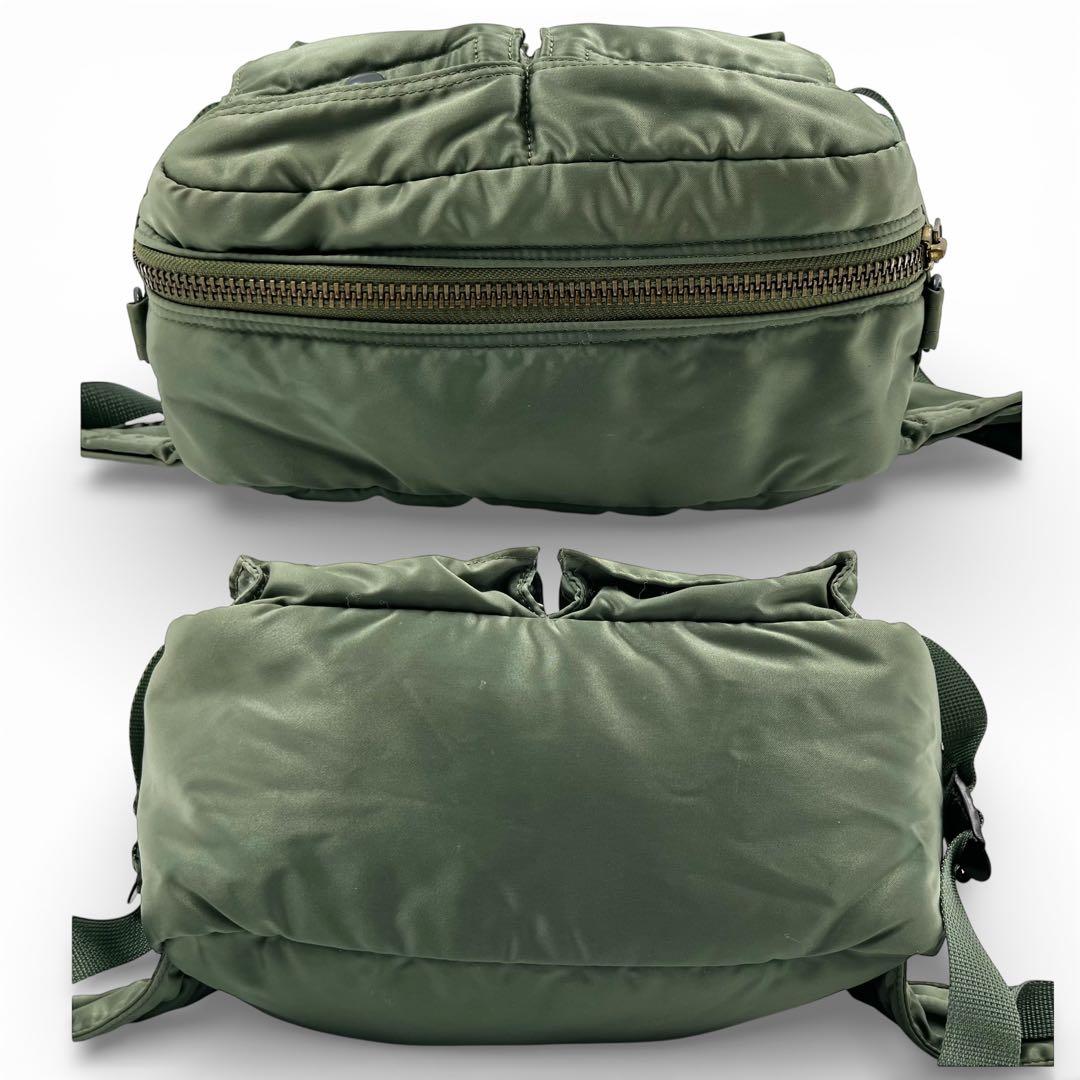 【美品】 ポーター タンカー ボディバッグ 2way セージグリーン 廃盤