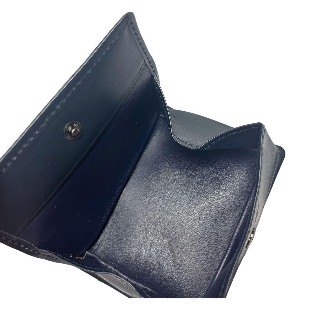 YSL☆美品 ケース 本革 シンプル 小銭入れ ネイビー系 高級 人気