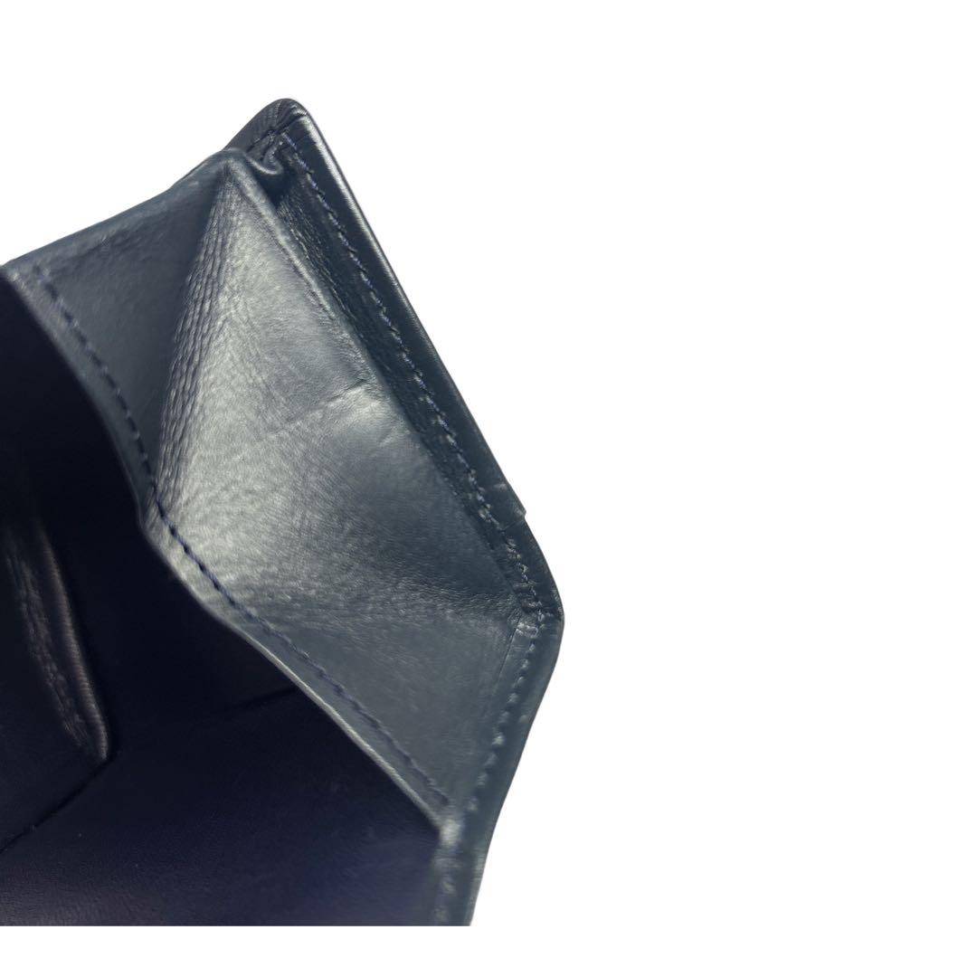 YSL☆美品 ケース 本革 シンプル 小銭入れ ネイビー系 高級 人気