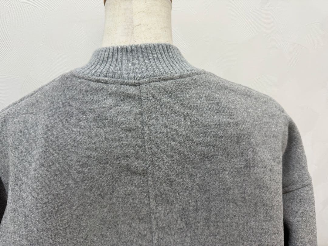 新品未使用 SHIPS any バーシティジャケット スタジャン グレーウール混