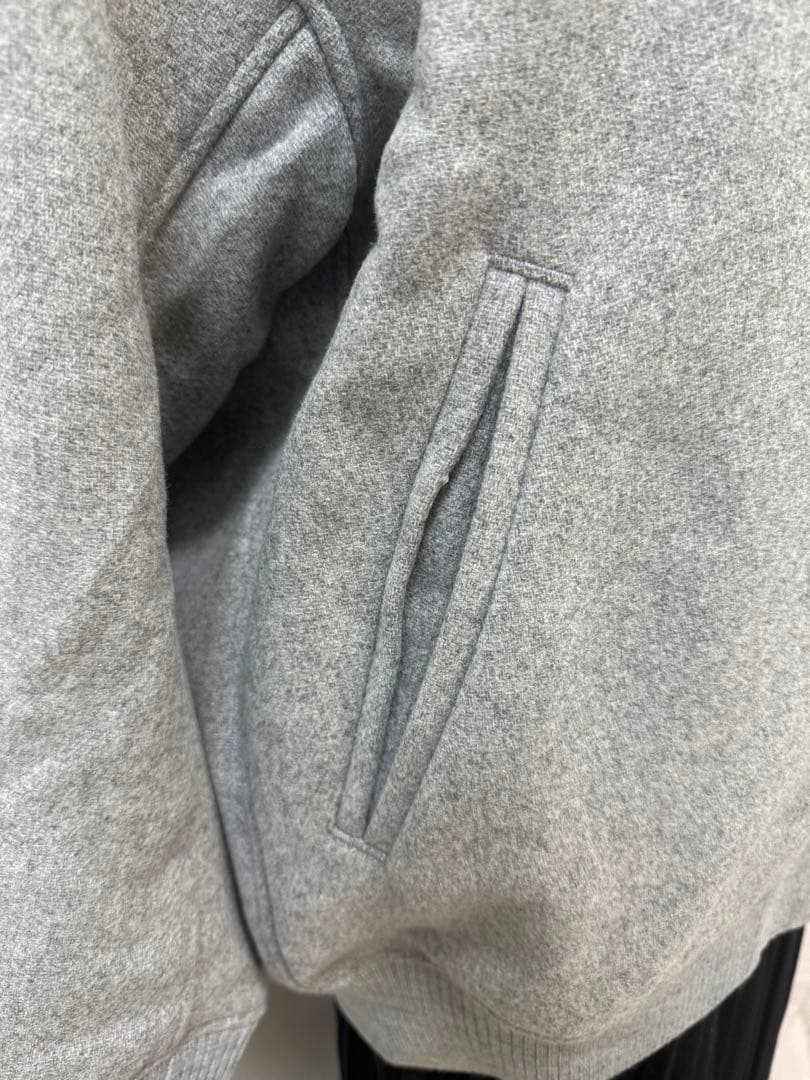 新品未使用 SHIPS any バーシティジャケット スタジャン グレーウール混