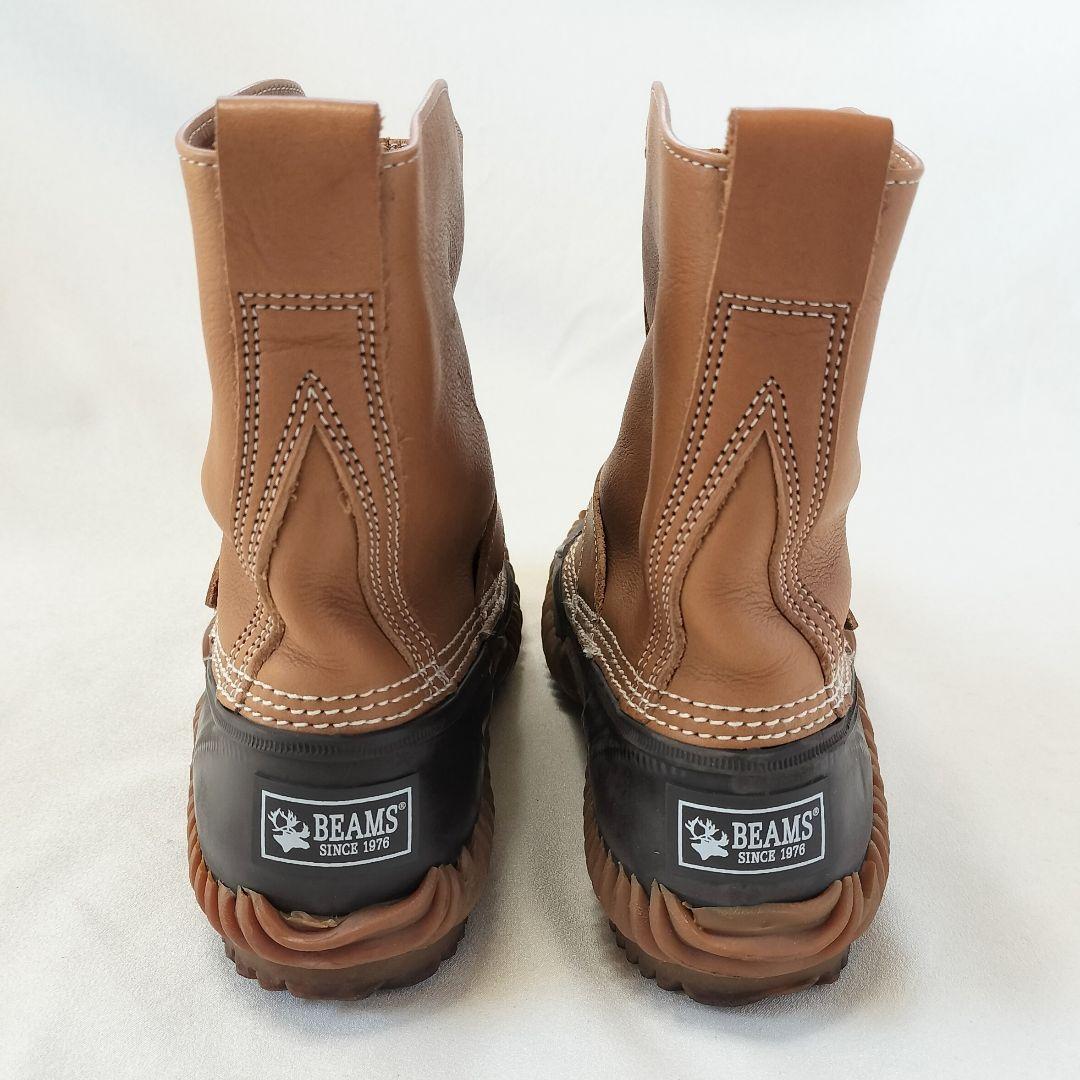 BEAMS BOY ビームスボーイ ガムブーツ 本革×ラバー キャメル 24.5