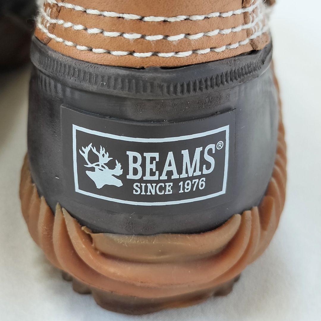 BEAMS BOY ビームスボーイ ガムブーツ 本革×ラバー キャメル 24.5