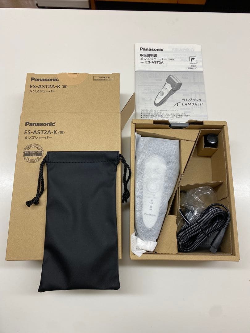 Panasonic ラムダッシュ メンズシェーバー3枚刃 黒 ES-AST2A…