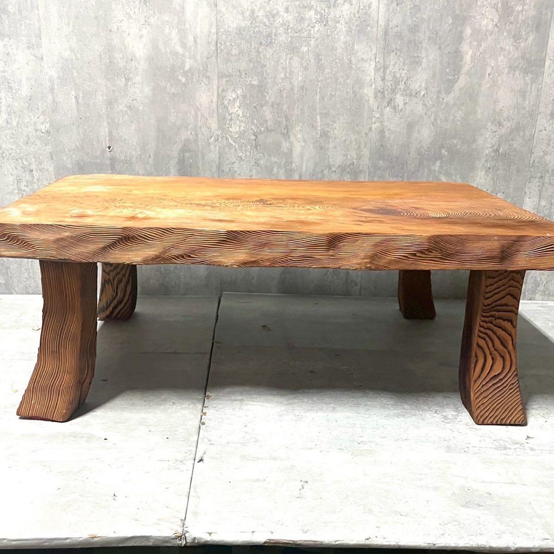 昭和レトロ 無垢材 小型座卓 ちゃぶ台 古民家 当時物